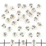metal letter bead 7 mm - silver t