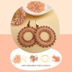 DIY kit round earrings - blush pink and gold