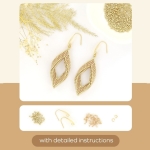 DIY kit twisted earrings - champange and gold