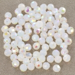preciosa rond facet 6 mm - white opal ab