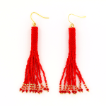 Maak je eigen cilifringe oorbellen  - rood