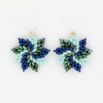 DIY pakket - superduo ster oorbellen blauw groen