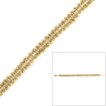 DIY ladderstitch armband  - goud wit