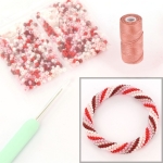 DIY kit armband haken met 8/0 - valentijn