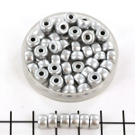 Matubo seed bead 2/0 (6 mm) - matte metallic silver