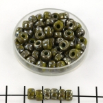 Matubo seed bead 2/0 (6 mm) - opaque olivine Rembrandt