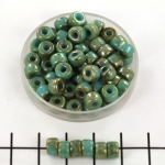 Matubo rocaille 2/0 (6 mm) - blue turquoise rembrandt