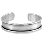 metal bracelet for 10 mm cord - anitque silver