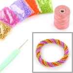DIY kit bracelet crochet with 8/0 - summer splash