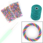 DIY kit armband haken met 8/0 - summer festival