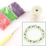 DIY kit armband haken met 11/0 - daisy bloom