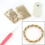 DIY kit bracelet crochet with 15/0 - sand dunes