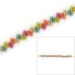 DIY pakket blaadjes armband  - rocailles 11/0 elegant fall mix148