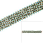 right angle weave armband - azure