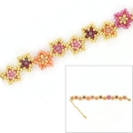 DIY pakket - sterrenarmband paars roze oranje