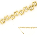 DIY pakket - sterrenarmband goud ivory