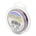 artistic wire 22 gauge 0.64 mm - silver plated amethyst
