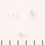 drukknoop met oogjes - zilver 7 mm