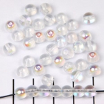 Basic bead round 6mm - transparent with ab finish