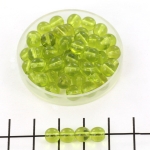 basiskraal rond 6 mm - lichtgroen olivine