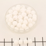 Basic bead round 6mm - white opaque