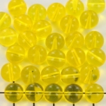 basiskraal rond 10 mm - geel amber