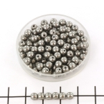 Basic bead round 4 mm - saturated metallic frost grey