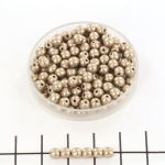 Basic bead round 4 mm - saturated metallic hazelnut