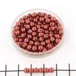 Basic bead round 4 mm - saturated metallic valiant poppy