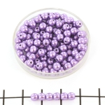 basiskraal rond 4 mm - saturated metallic ballet slipper