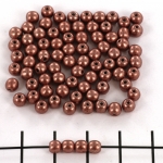 Basic bead round 4 mm - saturated metallic butter