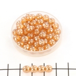 Basic bead round 6 mm - transparent pearl sand castle