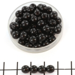 basic bead round 6 mm - black