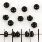 Basic bead flat round 7 mm - black