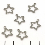 flat bead star - stainless steel silver
