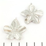 stainless steel bedel bloem - zilver 34 mm