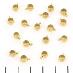 bedel connector - stainless steel goud 4mm