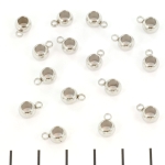 bedel connector - stainless steel zilver 4mm