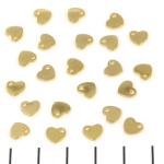 charm little heart - stainless steel gold 7mm