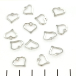 charm flat heart - 11 mm silver