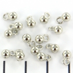 charm small round ball 4 mm - silver