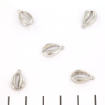 bedel schelp - stainless steel kauri zilver 14 mm