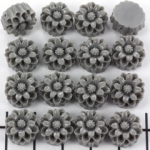 bloemetje 12 mm - titanium