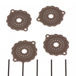 bohemian tussenzetsel rond 18 mm - taupe