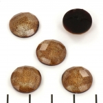 cabochon facet 13.5 mm - brown
