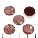cabochon facet 13.5 mm - paars