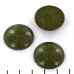 cabochon crackle effect 25 mm - green