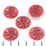 cabochon crackle effect 20 mm - roze