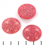 cabochon crackle effect 25 mm - pink