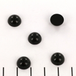 cabochon rond 10 mm  - zwart
